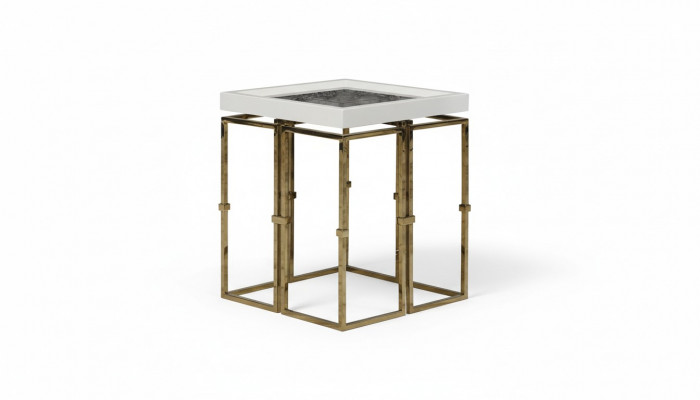 Niewentdësch Couchdësch Kaffisdësch Sofadësch Dësch Wunnzëmmer Gold