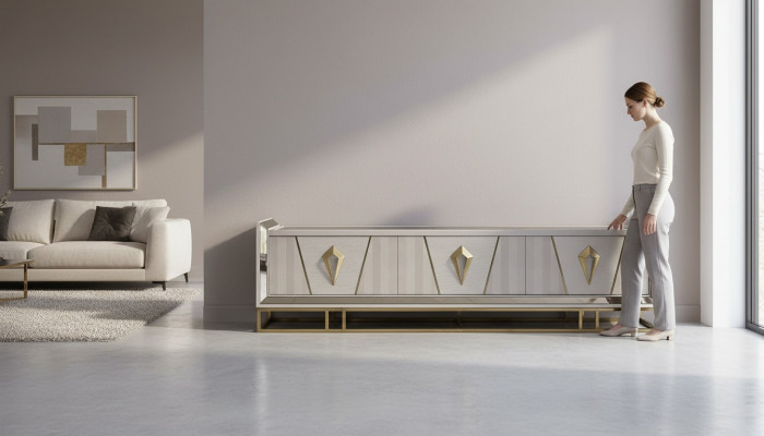 Sideboard RTV Lowboard Fernsehstänner Holz Gro Wohnzimmer Dësch Modern