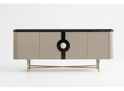 Sideboard Anrichte Schaf Kommode Holz Holzschaf Beige Luxus Design
