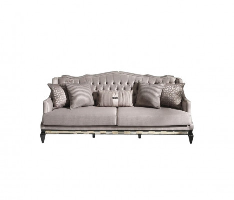 Chesterfield Canapé 3 Sëtzer Stoffcanapé Gro Drësëtzer Polsterkanapé Stoff