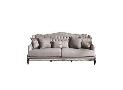Chesterfield Canapé 3 Sëtzer Stoffcanapé Gro Drësëtzer Polsterkanapé Stoff