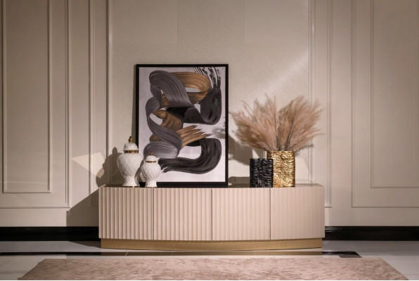 Sideboard Anrichte Schaf Holzschaf Holz Beige Wunnzëmmer