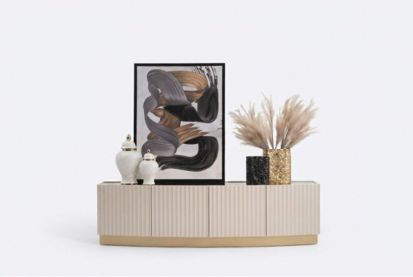 Sideboard Anrichte Schaf Holzschaf Holz Beige Wunnzëmmer