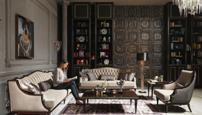 Sofagarnitur Véiersëtzer Dräisëtzer Fotel Gro Couchtischen Stoffsofa