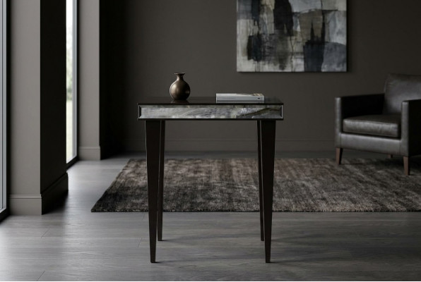 Niewentafel Kaffisdësch Couchtisch Sofadësch Holz Wunnzëmmer Brong