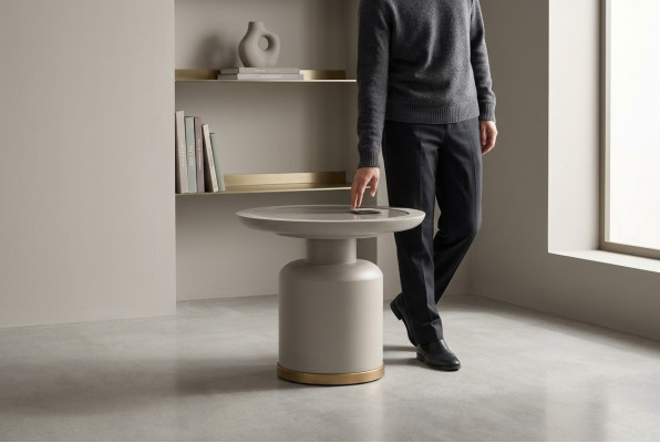 Niewentdësch Kaffisdësch Sofadësch Couchdësch Beige Wunnzëmmer Holz