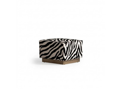 Hocker Sëtz-Hocker Zebramuster Sëtz-Wierfel Stoff Polster Wunnzëmmer Sëtz