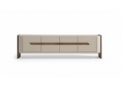 Sideboard RTV Lowboard TV Ständer Beige Holz Wunnzëmmer Schaf Modern