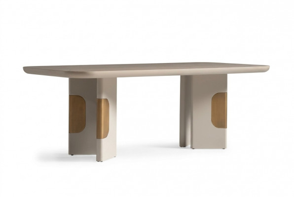 Moderne Iessdësch Dësch Iesszëmmerdësch Holz Iesseck Beige Iesszëmmer Design
