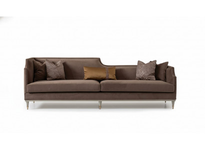 Stoffsofa Véiersëtzer Sofa 4 Sëtzer Brong Sofas Wunnzëmmer Polstersofa