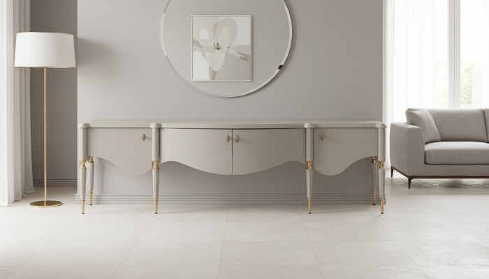 Sideboard RTV Lowboard TV Stänner Beige Holz Wunnzëmmer Dësch Schaf