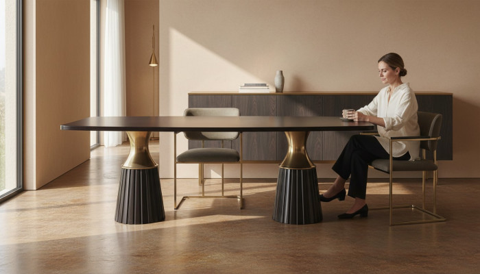 Iesszëmmerdësch Iessdësch Dësch Schwaarz Holzdësch Iesszëmmer Design