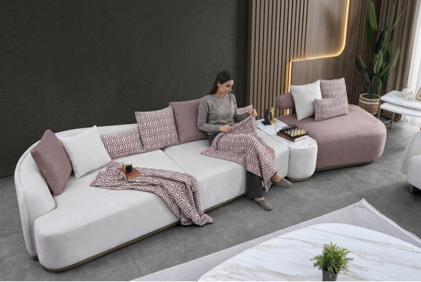 Wunnlandschaft Stoffsofa Rosa Grousst Sofa Polstersofa Modern Sofen