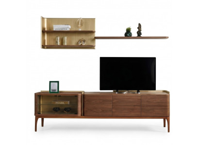 Sideboard Regal RTV Lowboard TV-Stänner Schaf Holz Braun Set