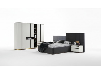 Set Duebellbett Schlofzëmmer Bett Nuetsdëscher 4-Deel Gro Schaf