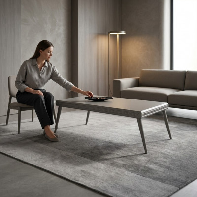 Couchtisch Wunnzëmmer Kaffisdësch Sofadësch Kaffisdësch Sofadësch Gri.