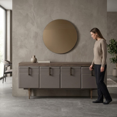 Sideboard Anrichte Gro Schaf Spigel Kommode Holz Garnitur Kommode