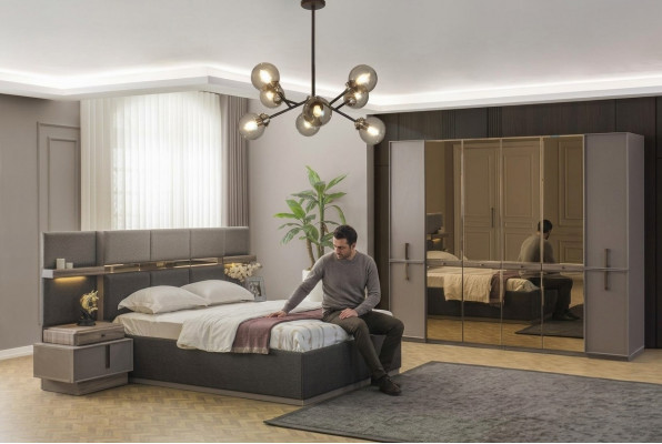 Schlofkummer Saz Duebelbett Bett Nuetsdëscher Schaf 4 Deeler Gro