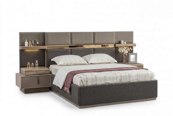 Schlofkummer Komplett Duebelbett Bett Nuetsdësch Konsole 6tlg Griich