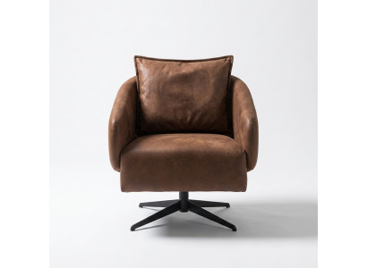 Fauteuil Ouerfauteuil Dréistull Eenzelplaz Sëtz Kënschtlecher Lieder Brong Design
