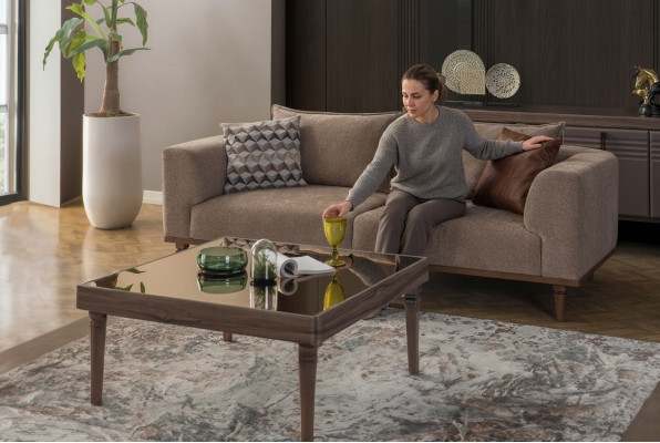 Dräisëtzer Sofa 3 Sëtzer Stoffssofa Polstersofa Gro Modern Stoff Nei