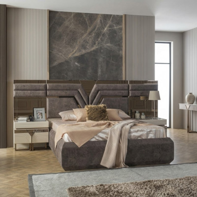 Schlofkummer Garnitur Duebelbett Bett Nuetsdëscher Set 3tlg Gro Modern
