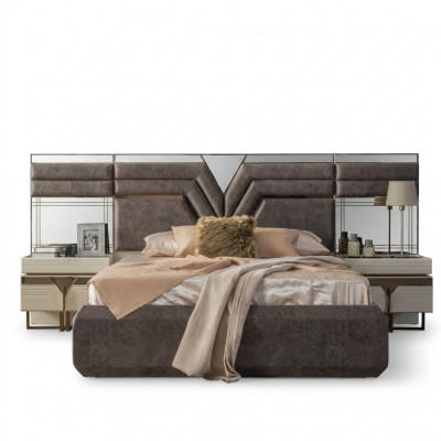 Schlofkummer Garnitur Duebelbett Bett Nuetsdëscher Set 3tlg Gro Modern