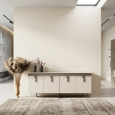 Säitenschaf Anrichte Holzschaf Kommode Schaf Holz Wäiss Modern