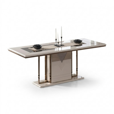 Luxus Iessdësch Iesszëmmerdësch Dësch Iesszëmmer Modern Holz Wäiss 200cm