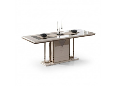 Luxus Iessdësch Iesszëmmerdësch Dësch Iesszëmmer Modern Holz Wäiss 200cm
