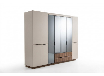 Kleederschaf Holzkascht Beige Schlofzëmmertschaf Kascht Modern