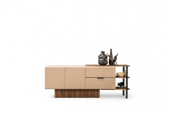 Anrichte Sideboard Holzschaf Schaf Kommoud Schaf Holz Beige Modern.