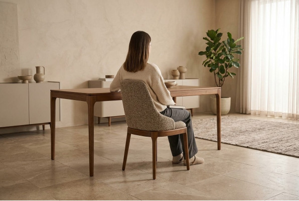 Grupp Still Kichestiller Iesszëmmer Still Beige 6 Stéck Modern Stoff