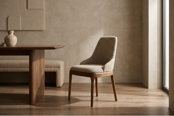 Grupp Still Kichestiller Iesszëmmer Still Beige 6 Stéck Modern Stoff