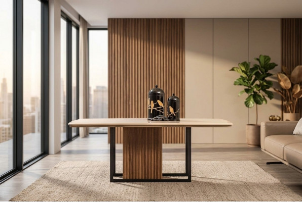 Iessdësch Dësch Iesszëmmerdësch Holz Braun Modern Iesszëmmer Holzdësch