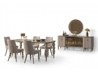 Beige Iessset Designer Iesszëmmer Miwwelen Iessdësch Still Sideboard 9d.