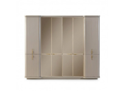 Beige Kleederschaf Garderobeschaf Schlofzëmmer Holzzchaf Miwwelen
