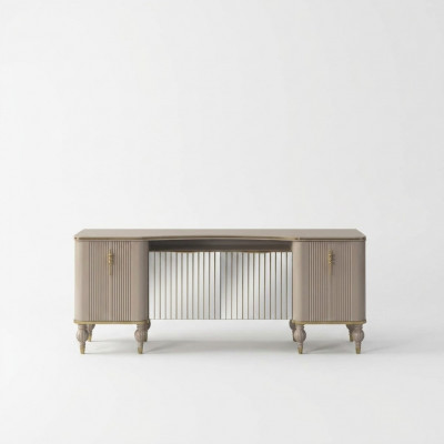 Modern beige Anrichte Luxus Sideboard Wunnzëmmer Holzschaf Nei