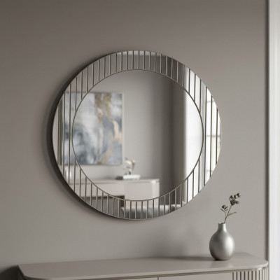 Graawe ronne Spigel Designer Korridorspigel Moderne Dekospigel Luxus Miwwelen