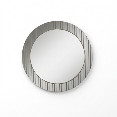 Graawe ronne Spigel Designer Korridorspigel Moderne Dekospigel Luxus Miwwelen