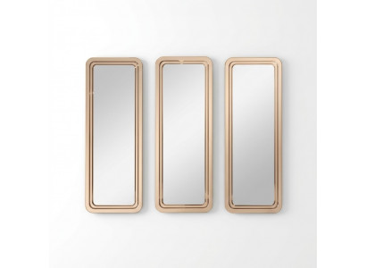 Gëllene Modern Spigel Set Mauer-Spigel Schminktisch Spigelen 3 Stéck