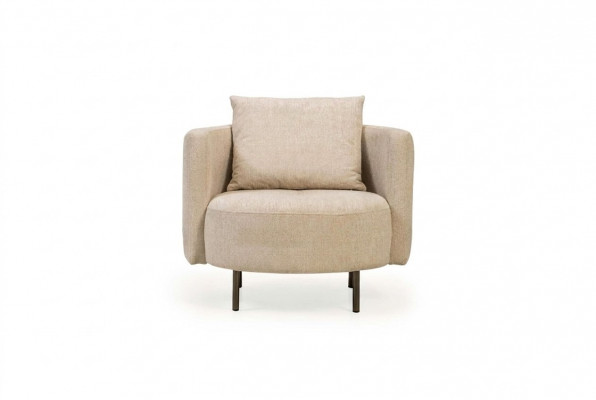 Stoffsass Sëtz Cocktailsass Eenzelstull Beige Designer Sëtz Nei
