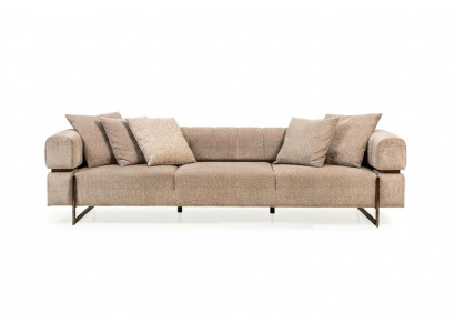 Beige Véiersëtzer Designer Stoffsreg Sofa Polstersofa Wunnzëmmer Couchen