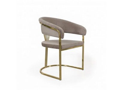 Komplett Iesszëmmer Still Still Kichen Still 6 Stéck Beige Luxus Gold