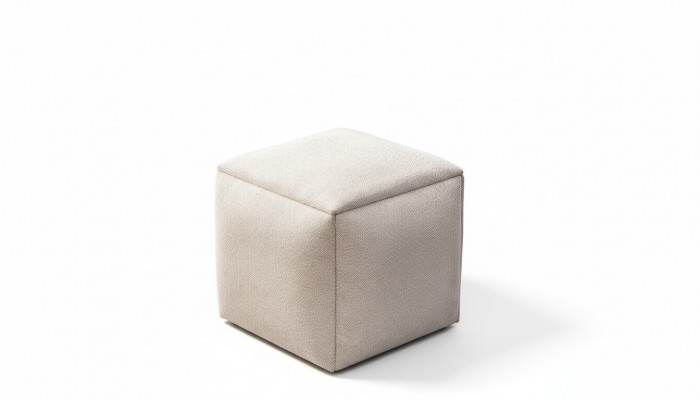 Hocker Sëtzocker Polsterocker Stoffocker Beige Schminkocker Modern