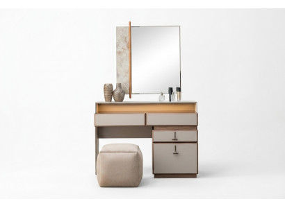 Set Maquillage-Konsol Schminktisch Spigel Konsolendësch Gro 3 Deeler