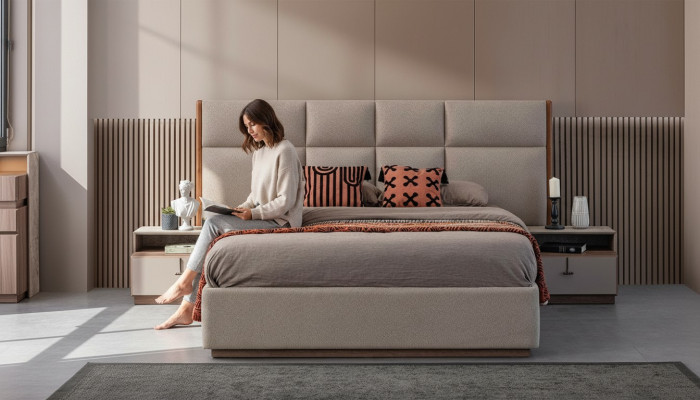 Duebelbett Schlofkummer Bett Nuetsdëscher Gro Set 3tlg Bettkëschten