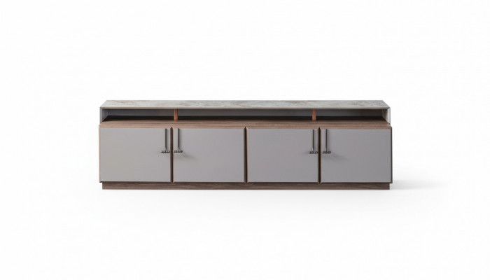 Sideboard TV-Stänner RTV Lowboard Gro Wohnzëmmer Holz Dësch Schaf