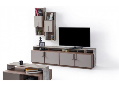 TV Stänner Wandkierfecht Sideboard RTV Niddrecheboard Gro Wäinstuff Holz