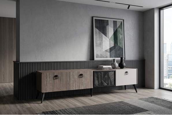 Sideboard Wunnzëmmer TV-Ständer RTV Lowboard Schaf Holz Gro Kommode